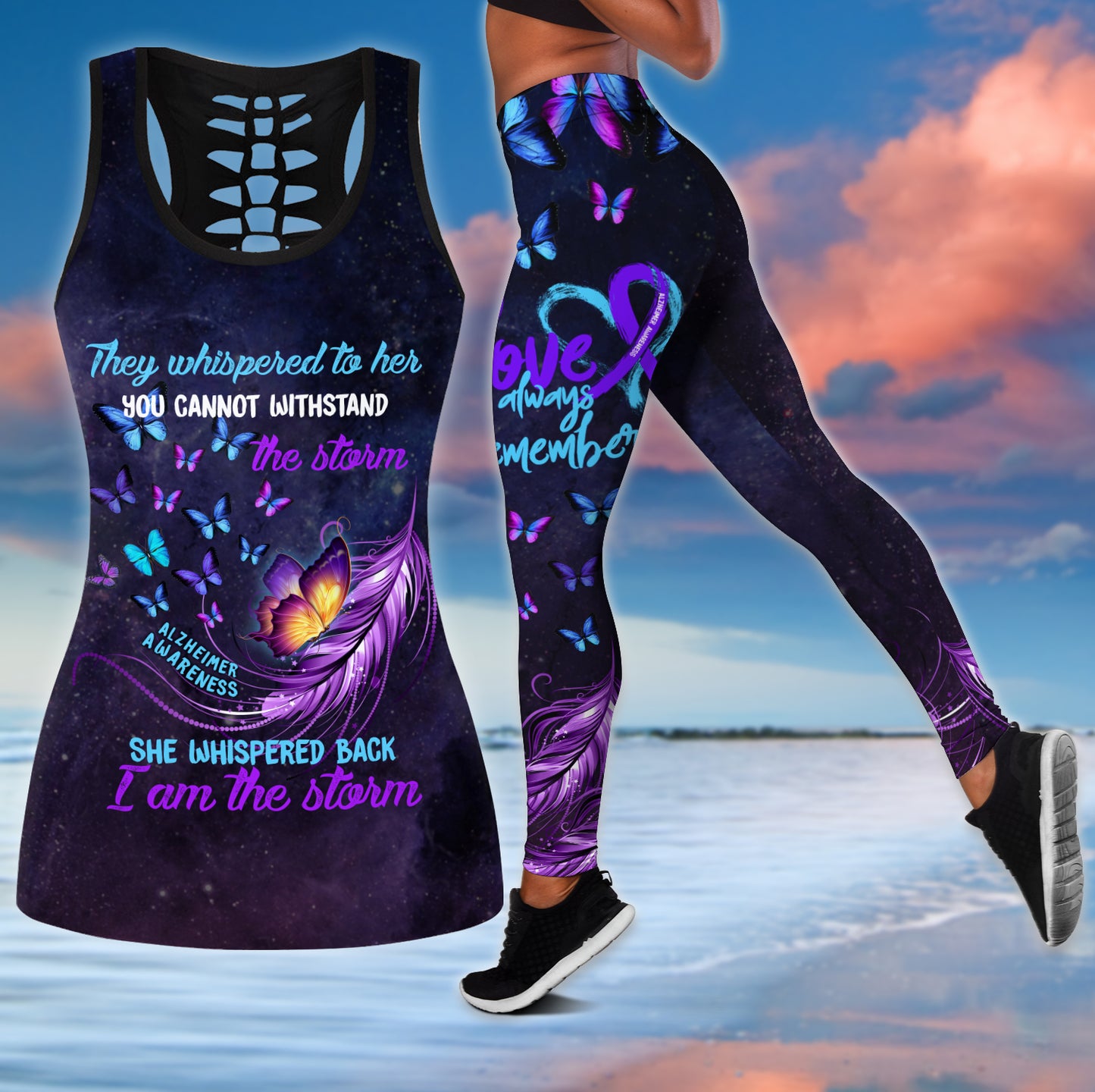 Alzheimer Awareness Combo Tank + Legging