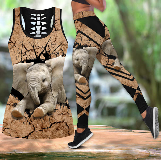 Elephant leggings + hollow tank combo HG71506S2-Apparel-HG-S-S-Vibe Cosy™