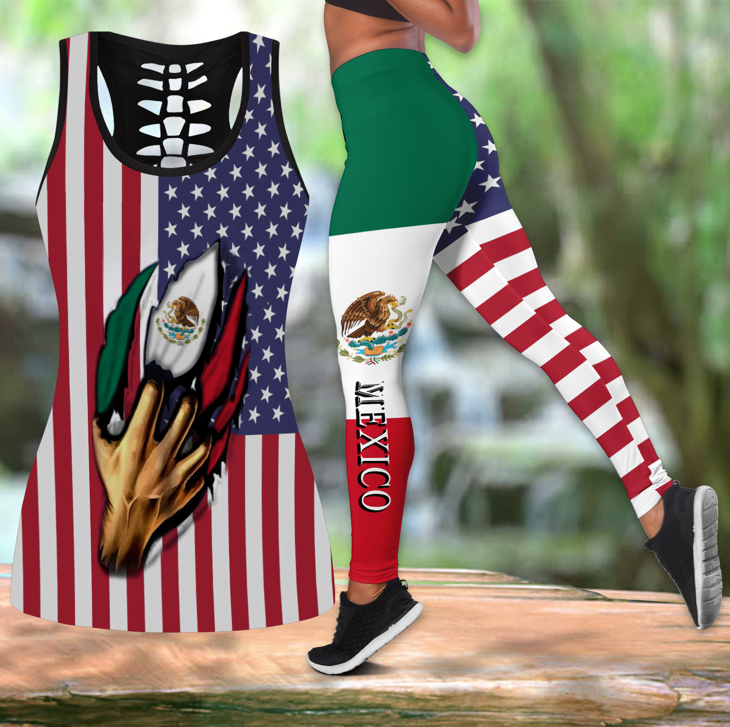 Mexico Standing With America Lover Combo Outfit HHT20062001-Apparel-TQH-S-S-Vibe Cosy™