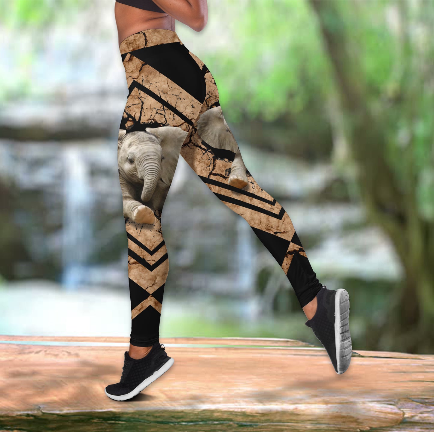 Elephant leggings + hollow tank combo HG71506S2-Apparel-HG-S-No tank-Vibe Cosy™