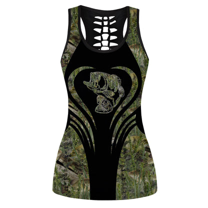Beautiful Camo Bass Fishing Combo Legging + Tank HC27513 - Amaze Style™-Apparel