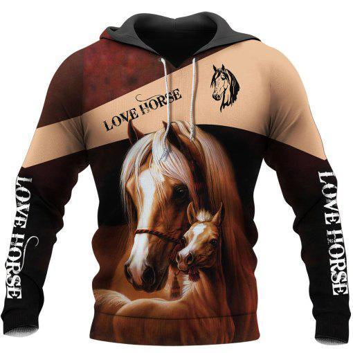 Love Arabian Horse 3D All over print for Men and Women shirt HR12-Apparel-NNK-Hoodie-S-Vibe Cosy™