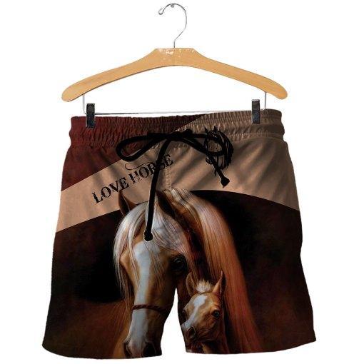 Love Arabian Horse 3D All over print for Men and Women shirt HR12-Apparel-NNK-Shorts-S-Vibe Cosy™
