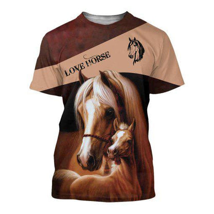 Love Arabian Horse 3D All over print for Men and Women shirt HR12-Apparel-NNK-T-Shirt-S-Vibe Cosy™