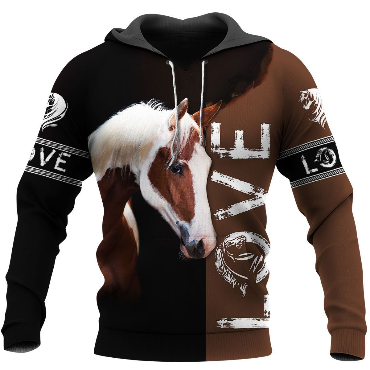 Love Horse 3D All over print for Men and Women shirt HR18-Apparel-NNK-Hoodie-S-Vibe Cosy™