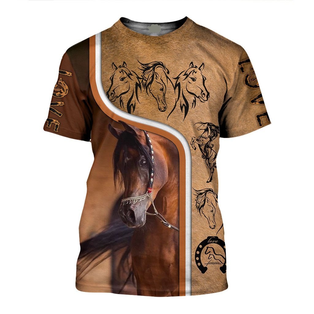Premium Love Horse 3D All Over Printed Unisex Shirts