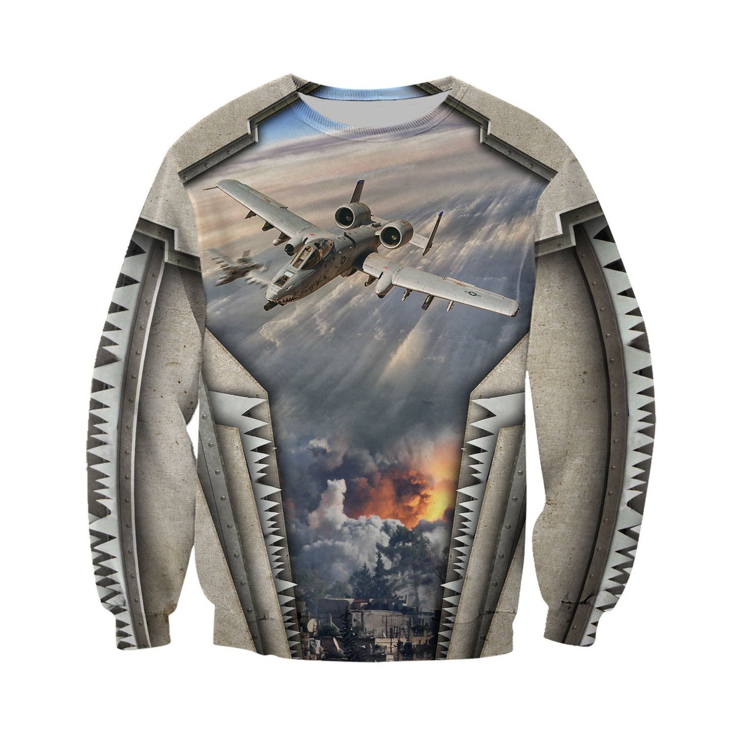 Air Force Aircraft A10 Thunderbolt II 3D All Over Printed Shirts for Men and Women TT180101-Apparel-TT-Sweatshirts-S-Vibe Cosy™