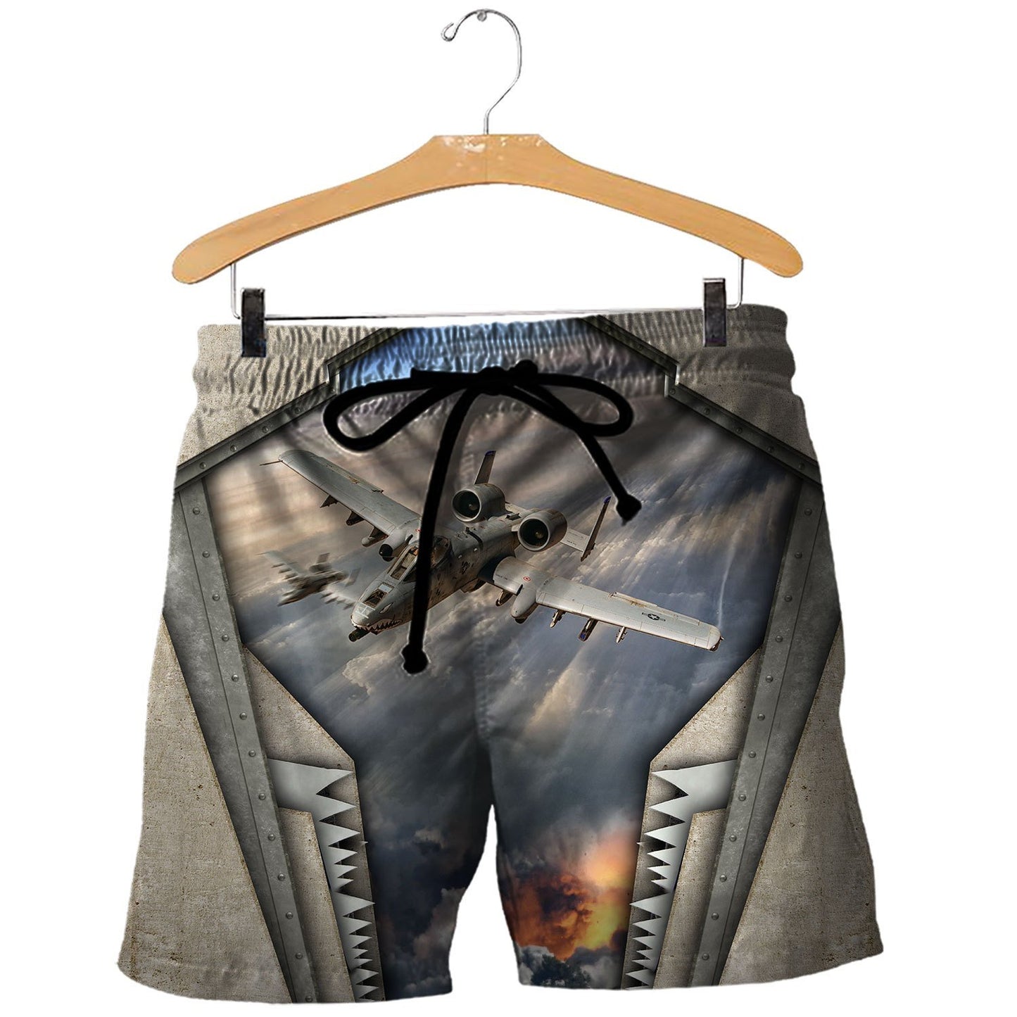 Air Force Aircraft A10 Thunderbolt II 3D All Over Printed Shirts for Men and Women TT180101-Apparel-TT-Shorts-S-Vibe Cosy™