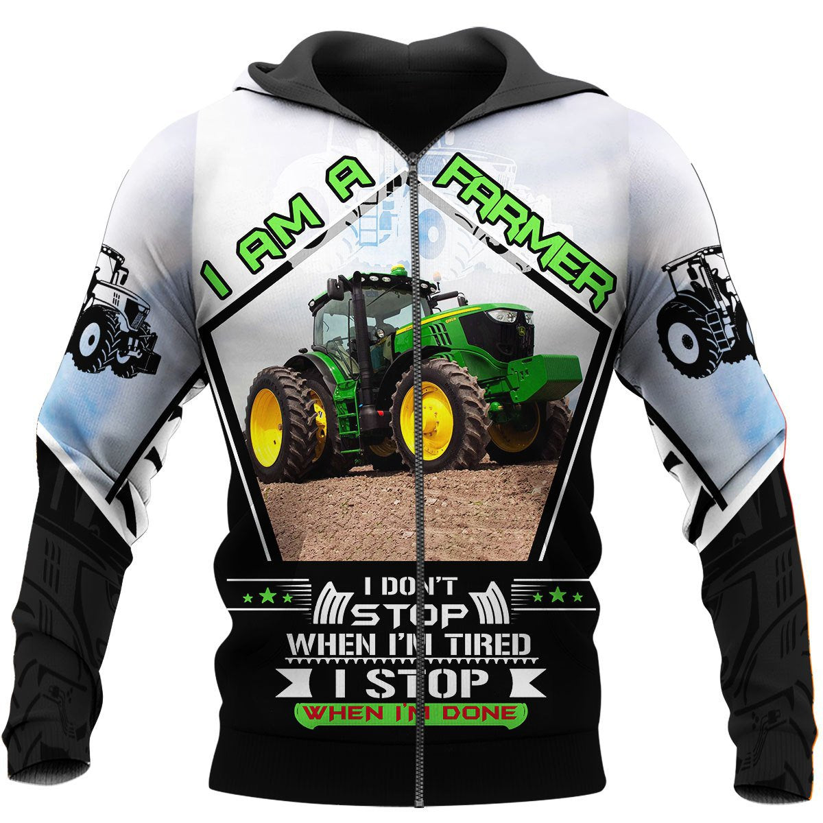 Farmer 3D All Over Printed Shirts for Men and Women TT0114-Apparel-TT-Zipped Hoodie-S-Vibe Cosy™