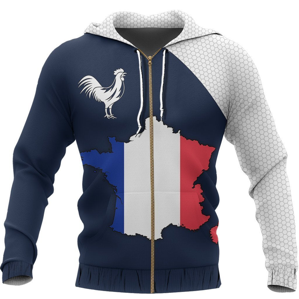 France Map Special Hoodie NNK 1304-Apparel-NNK-Zipped-up Hoodie-S-Vibe Cosy™