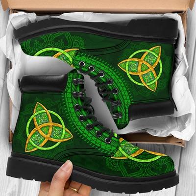 Irish Saint Patrick's Day Shamrock All Season Boots NM030307-Apparel-NM-US5 (EU38)-MEN'S ALL SEASON BOOTS-Vibe Cosy™