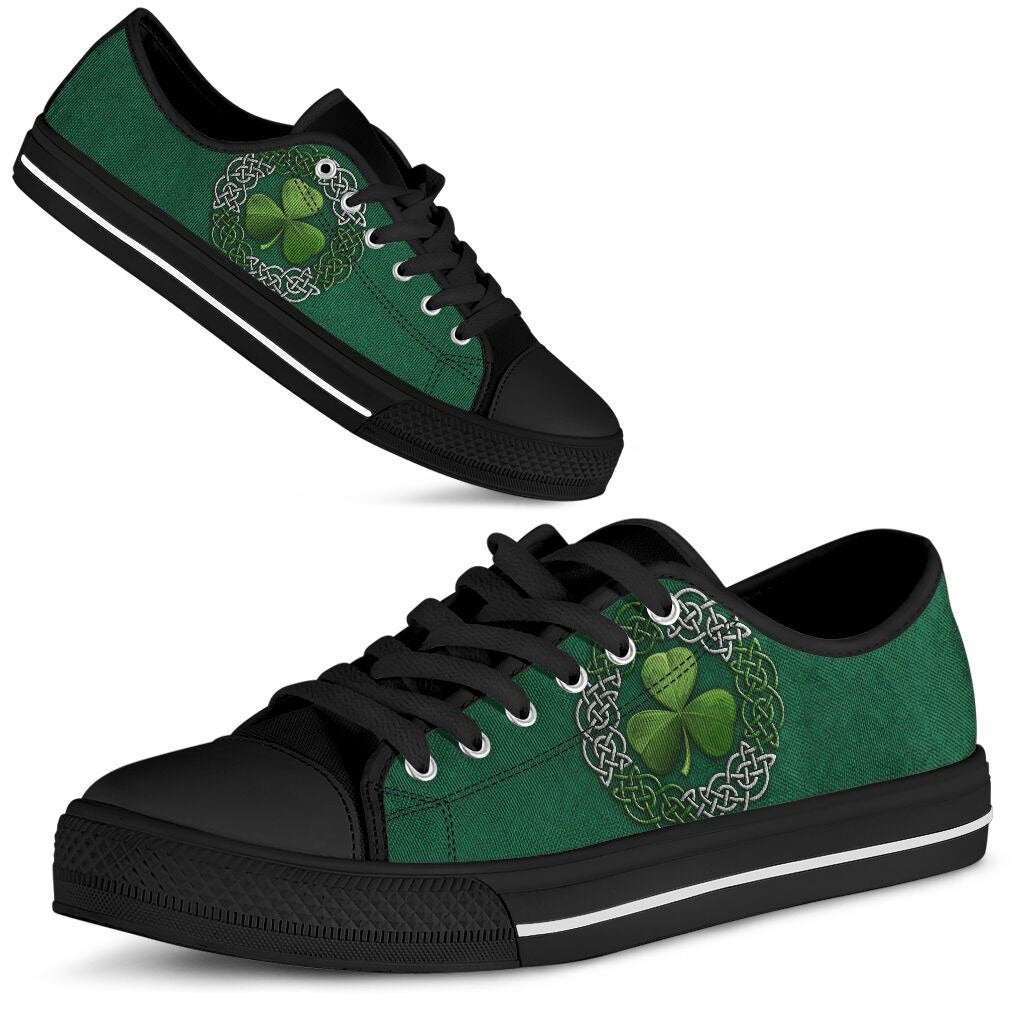 Irish Saint Patrick's Day Shamrock Low Top Shoes-Apparel-SUN-US5 (EU35)-Vibe Cosy™