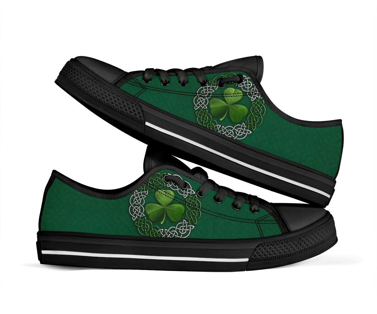 Irish Saint Patrick's Day Shamrock Low Top Shoes-Apparel-SUN-US6 (EU36)-Vibe Cosy™