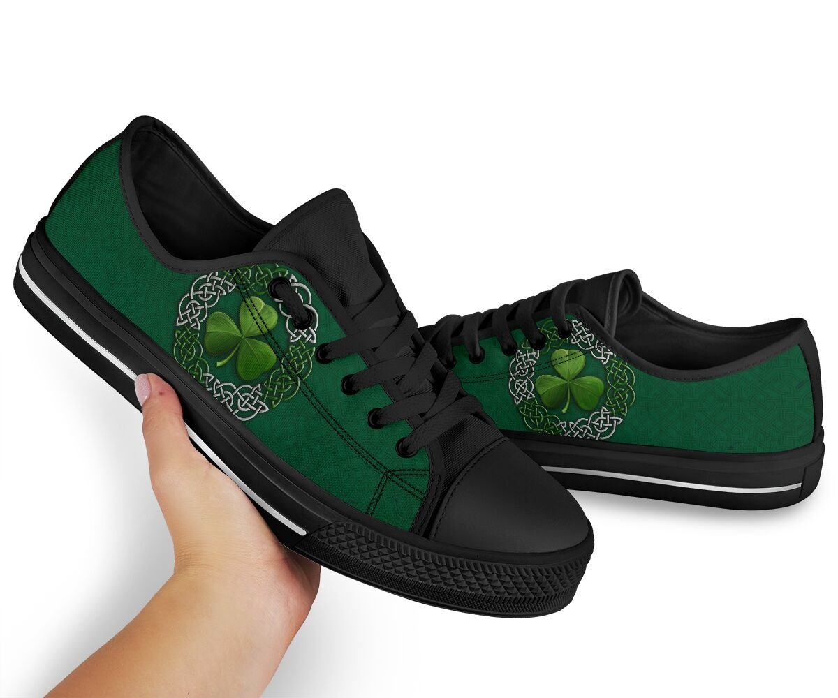 Irish Saint Patrick's Day Shamrock Low Top Shoes-Apparel-SUN-US7 (EU37)-Vibe Cosy™