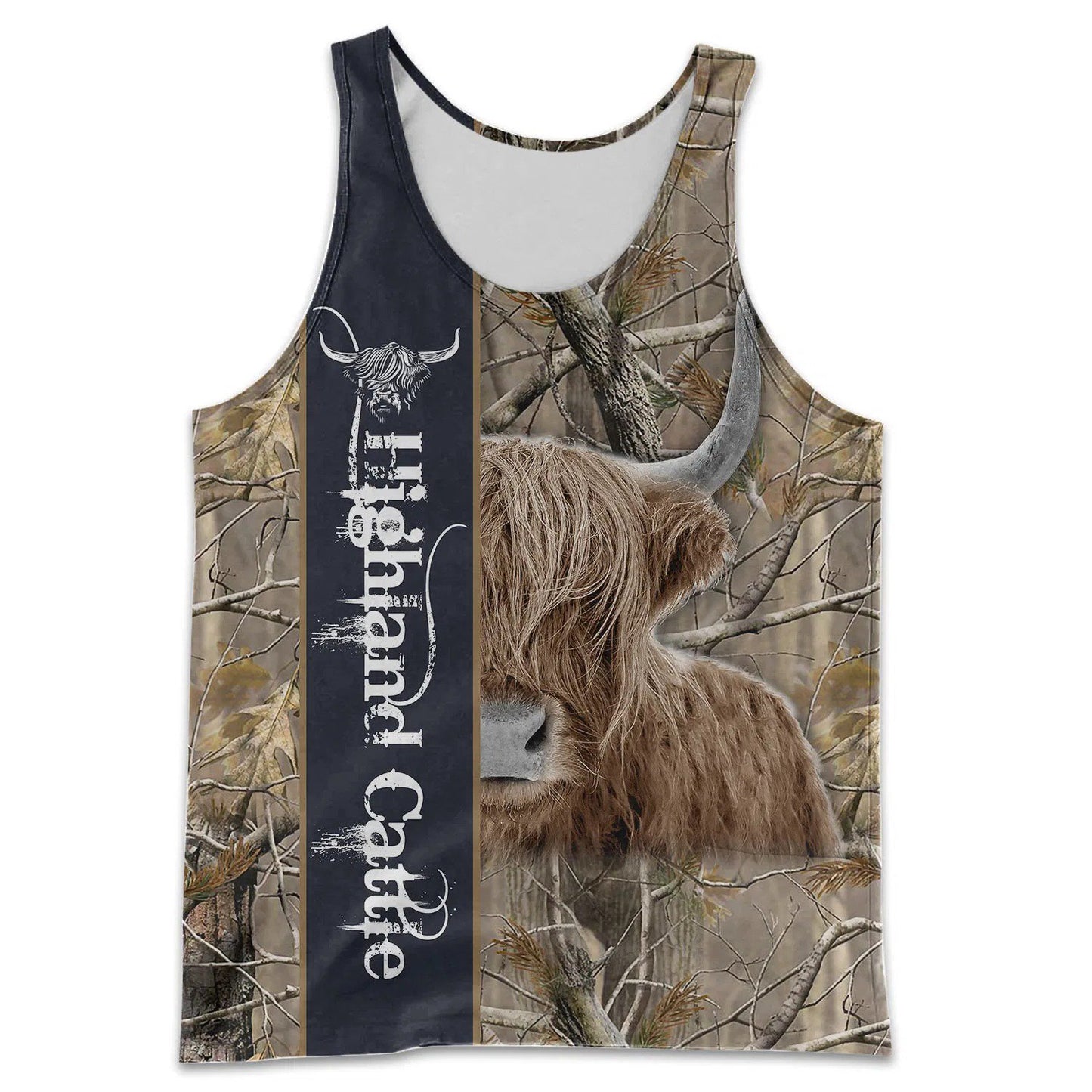 Highland Cattle Cow Hoodie T-Shirt Sweatshirt for Men and Women NM121105-Apparel-NM-Men's tank top-S-Vibe Cosy™