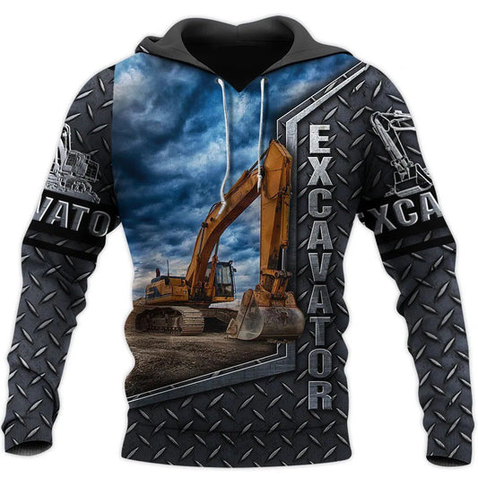 Excavator Heavy Equipment Hoodie T-Shirt Sweatshirt for Men and Women NM180204-Apparel-NM-Hoodie-S-Vibe Cosy™