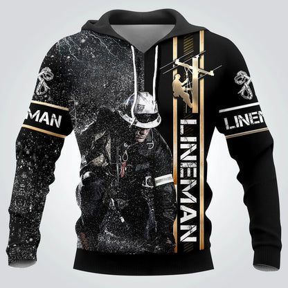 Electrician & Lineman Hoodie T Shirt Sweatshirt For Men and Women NM220309-Apparel-NM-Hoodie-S-Vibe Cosy™