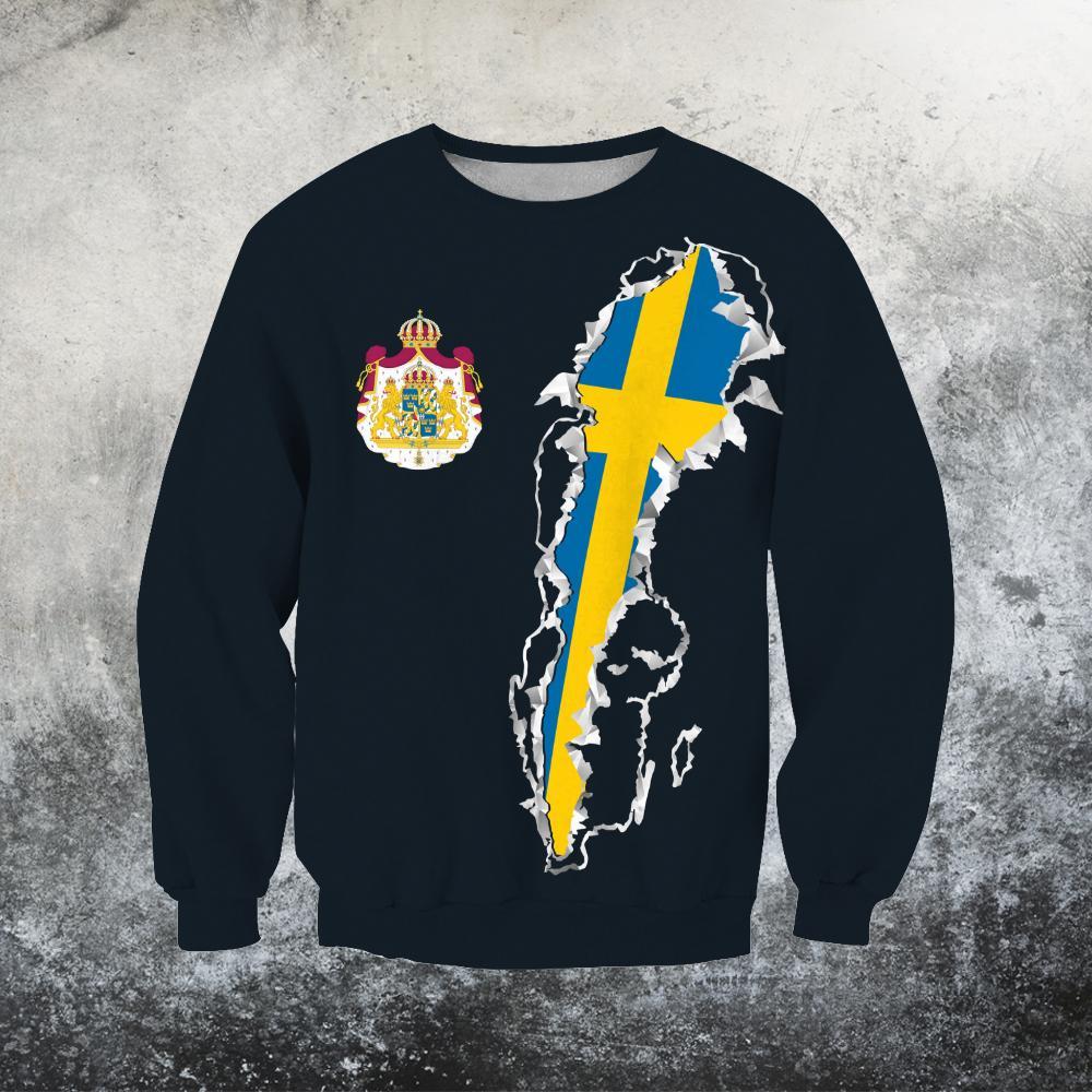 Sweden Forever Hoodie - Swedish Fish Version NNK 0221-Apparel-NNK-Sweat Shirt-S-Vibe Cosy™