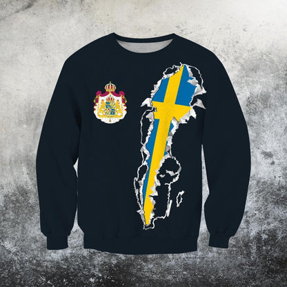 Sweden Forever Hoodie - Swedish Fish Version NNK 0221-Apparel-NNK-Sweat Shirt-S-Vibe Cosy™