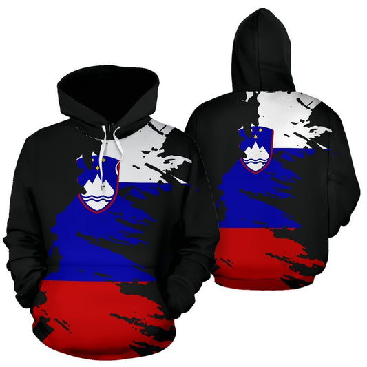 Slovenia Hoodie Flag Painting-Apparel-NNK-Hoodie-S-Vibe Cosy™