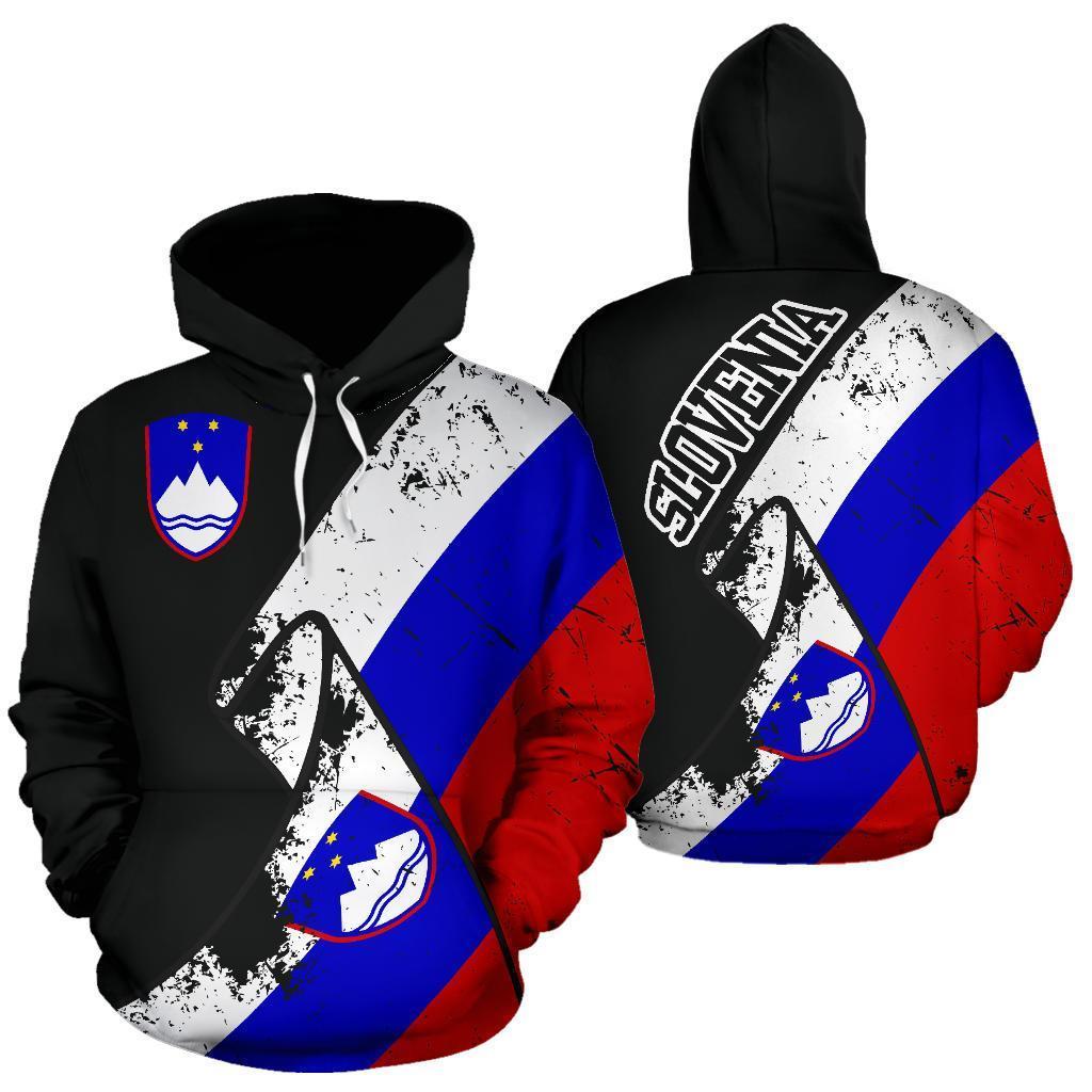 Slovenia Special Grunge Flag Pullover Hoodie-Apparel-NNK-Hoodie-S-Vibe Cosy™