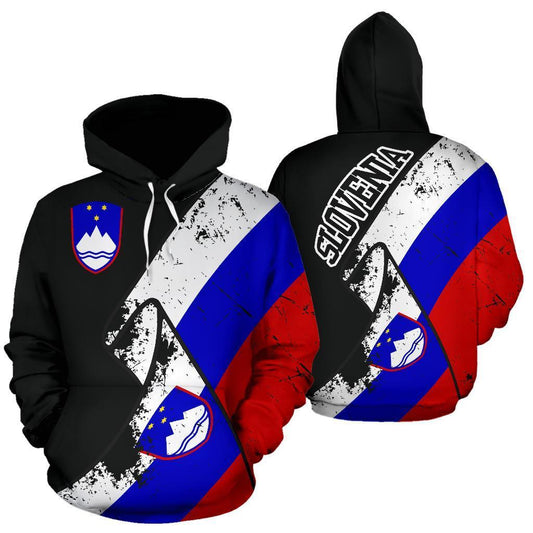 Slovenia Special Grunge Flag Pullover Hoodie-Apparel-NNK-Hoodie-S-Vibe Cosy™