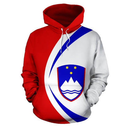 Slovenia Flag Hoodie - Circle Style-Apparel-NNK-Hoodie-S-Vibe Cosy™