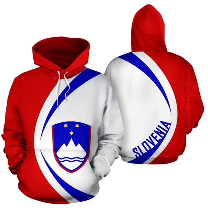 Slovenia Flag Hoodie - Circle Style-Apparel-NNK-Hoodie-S-Vibe Cosy™