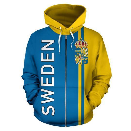 Sweden All Over Zip-Up Hoodie - Straight Version ZIPNNK 016-Apparel-NNK-Zipped Hoodie-S-Vibe Cosy™