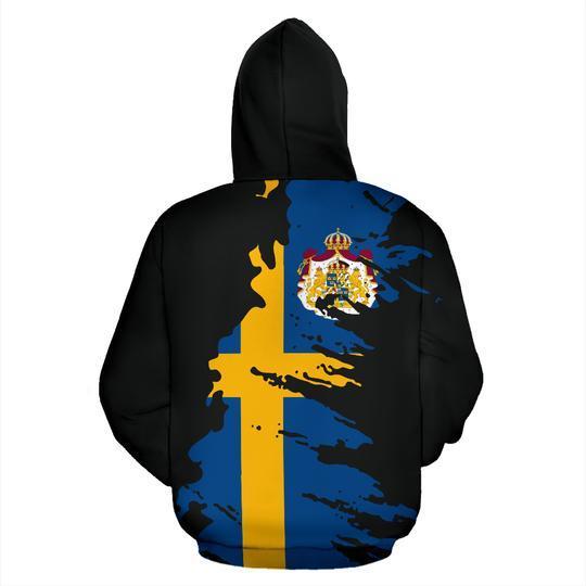 Sweden Hoodie Flag Painting NNK 021-Apparel-NNK-Hoodie-S-Vibe Cosy™
