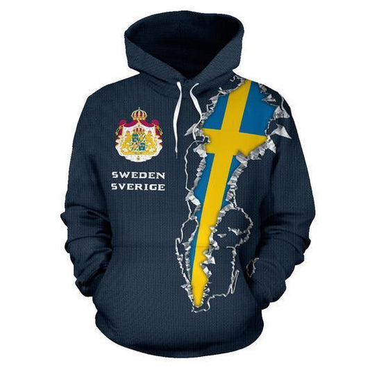 Sweden Forever Hoodie - Swedish Fish Version NNK 0221-Apparel-NNK-Hoodie-S-Vibe Cosy™