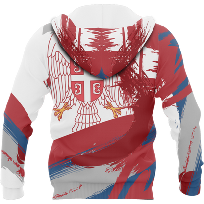 Serbia Athletic Spirit Pullover Hoodie ZIPNNK 031-Apparel-NNK-Hoodie-S-Vibe Cosy™