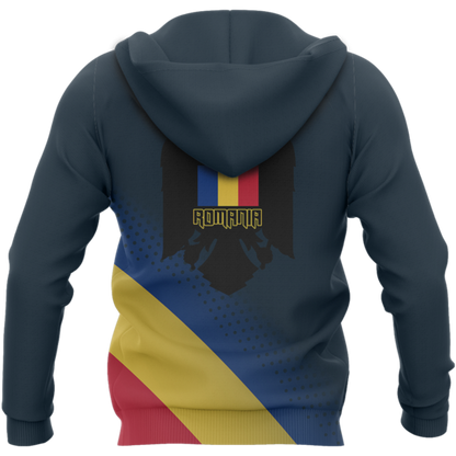 Romania Flag Hoodie Dots Version NNK-040-Apparel-NNK-Hoodie-S-Vibe Cosy™