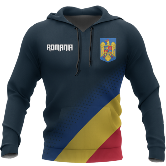 Romania Flag Hoodie Dots Version NNK-040-Apparel-NNK-Hoodie-S-Vibe Cosy™