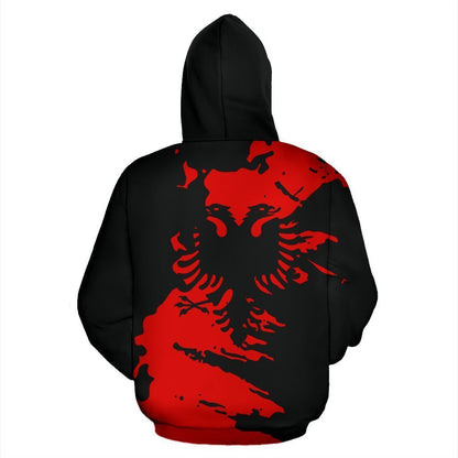Albania Hoodie Flag Painting NNK 1114-Apparel-NNK-Hoodie-S-Vibe Cosy™