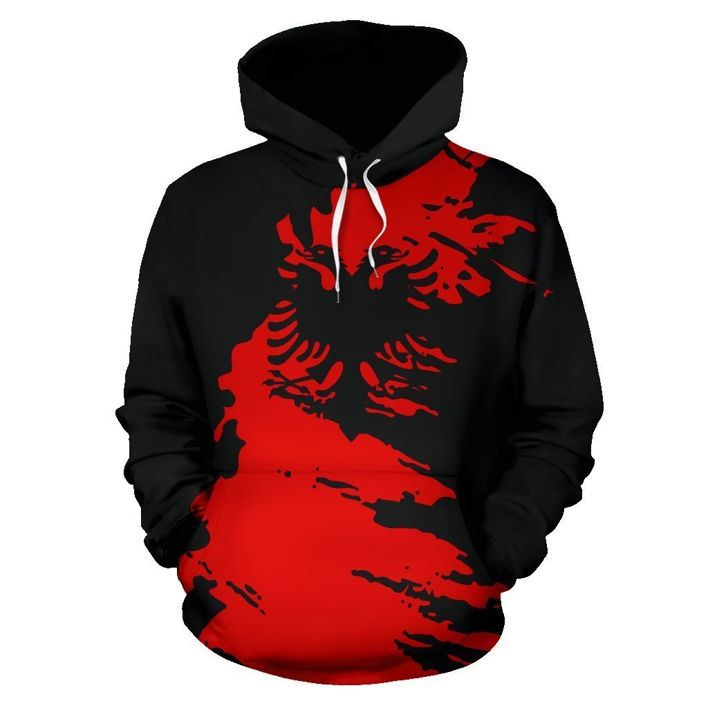 Albania Hoodie Flag Painting NNK 1114-Apparel-NNK-Hoodie-S-Vibe Cosy™