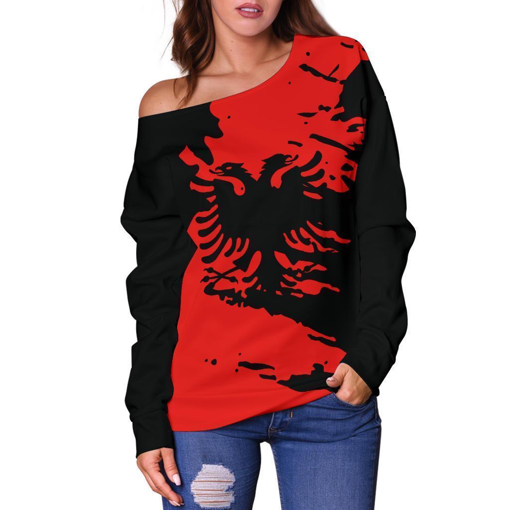 Albania Hoodie Flag Painting NNK 1114-Apparel-NNK-Hoodie-S-Vibe Cosy™