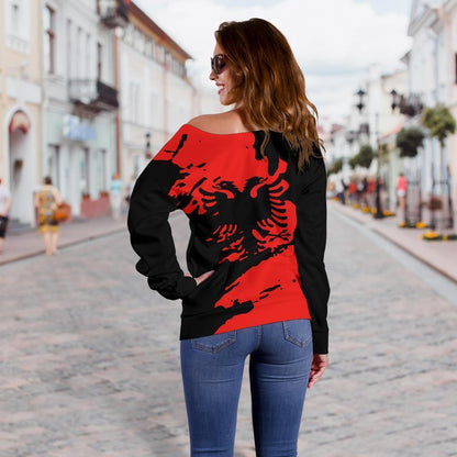 Albania Hoodie Flag Painting NNK 1114-Apparel-NNK-Hoodie-S-Vibe Cosy™