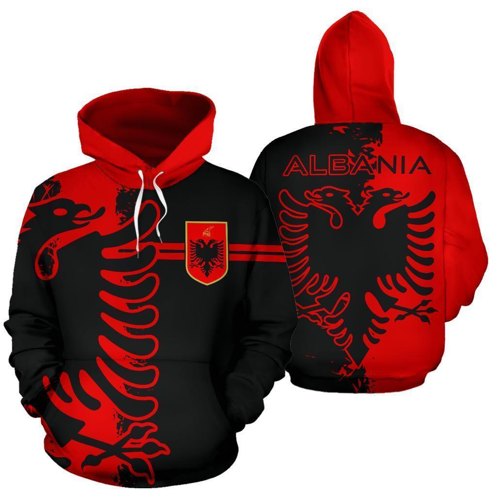 Albania Flag Hoodie - Mystic Style NNK 1119-Apparel-NNK-Hoodie-S-Vibe Cosy™