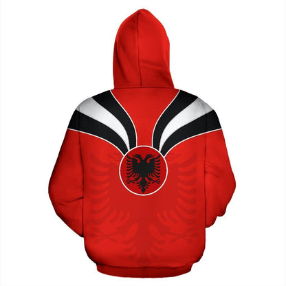 Albania Football Hoodie - Kuq e Zinjtë NNK 1124-Apparel-NNK-Hoodie-S-Vibe Cosy™