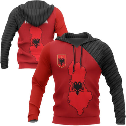 Albania Map Special Hoodie NNK 1130-Apparel-NNK-Hoodie-S-Vibe Cosy™