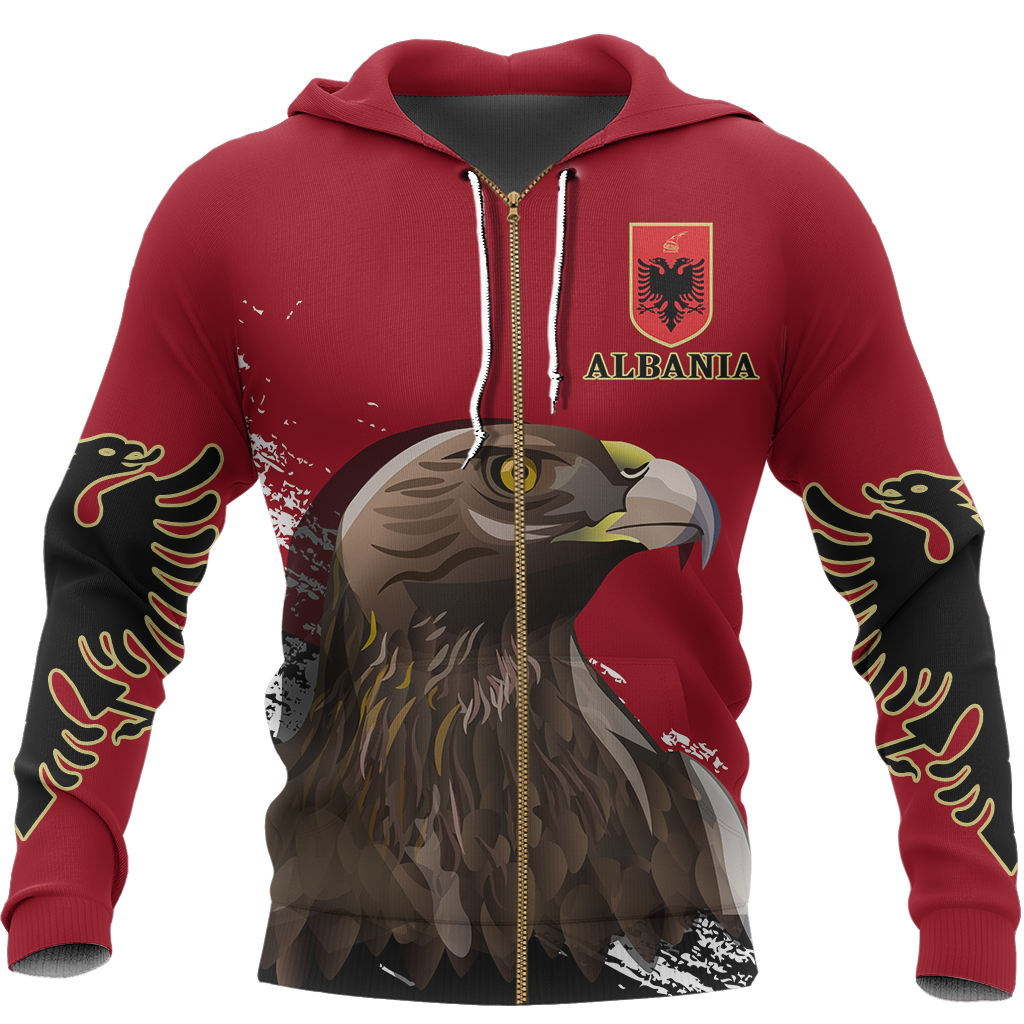 Albania - Golden Eagle Special Hoodie NNK 1131-Apparel-NNK-Zip-Up Hoodie-S-Vibe Cosy™