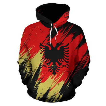 Albania Hoodie Painting Ver.2 NNK 1132-Apparel-NNK-Hoodie-S-Vibe Cosy™
