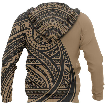 Tonga Coat Of Arms Polynesian Hoodie Tatoo Style Gold NNK 1219-Apparel-NNK-Hoodie-S-Vibe Cosy™