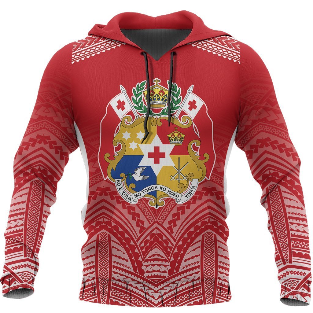 Tonga Hoodie Zip Up Polynesian Coat Of Arms NNK 1220-Apparel-NNK-Hoodie-S-Vibe Cosy™