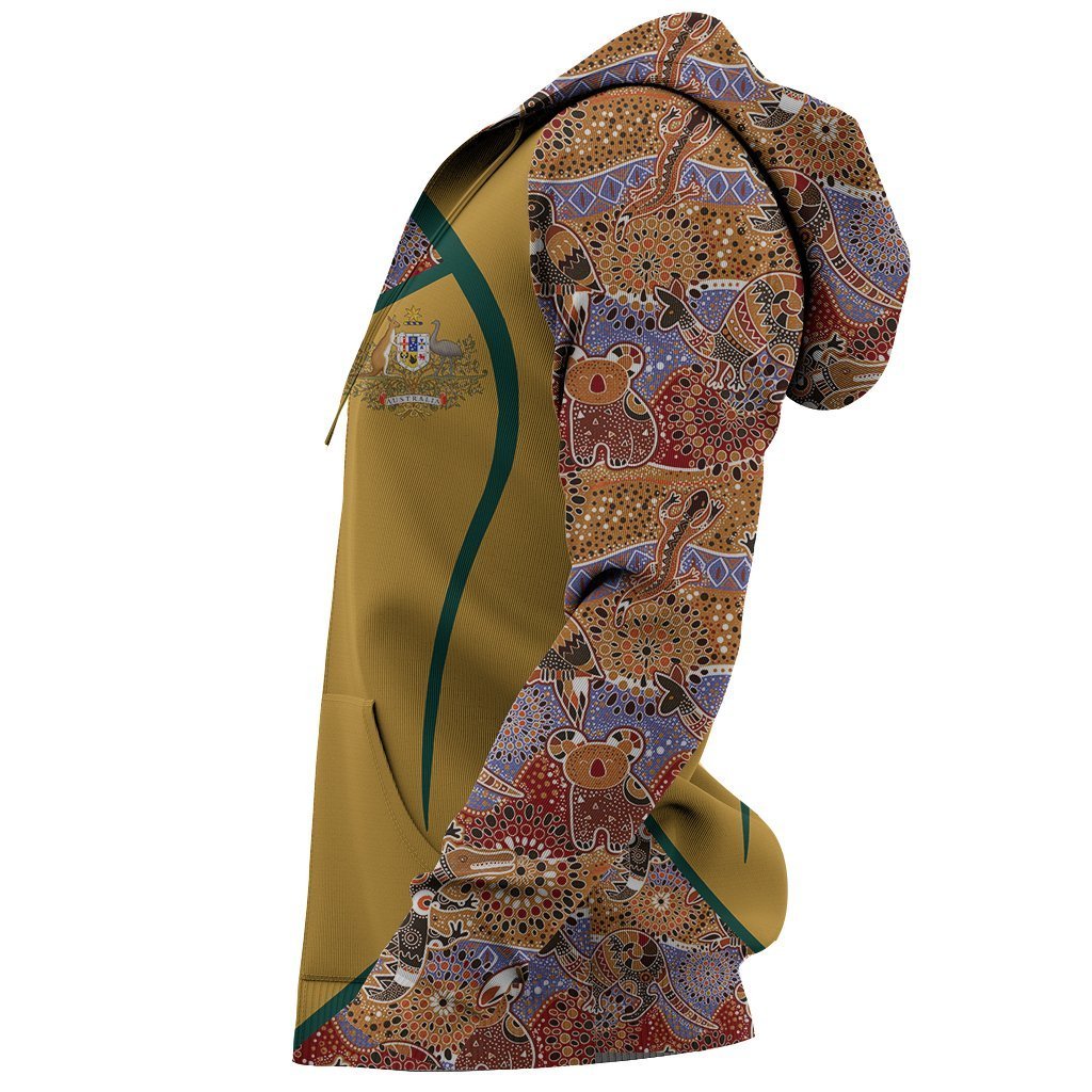 Aussie- Australia Aboriginal Hoodie Coat Of Arms Map NNK 1416-Apparel-PL8386-Hoodie-S-Vibe Cosy™