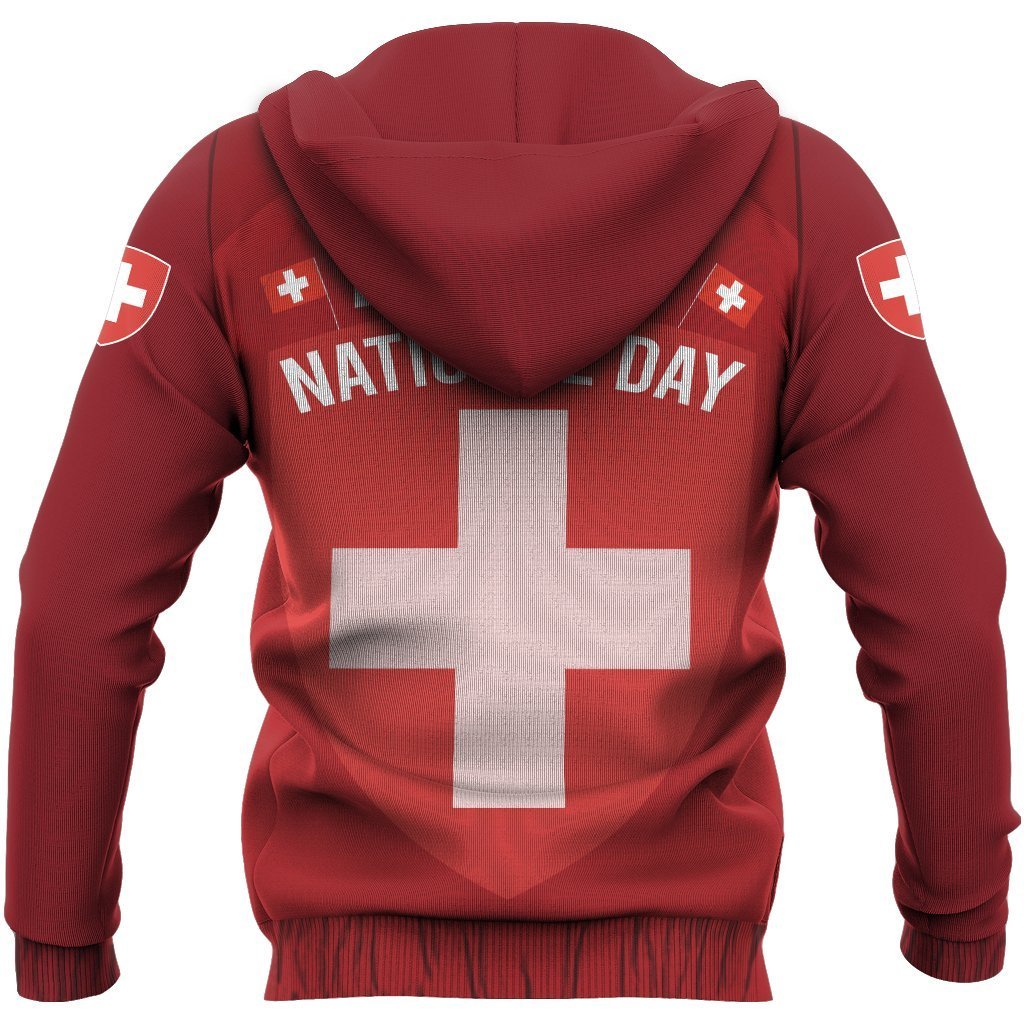 Switzerland - Swiss National Day Hoodie NNK 16-Apparel-NNK-Hoodie-S-Vibe Cosy™