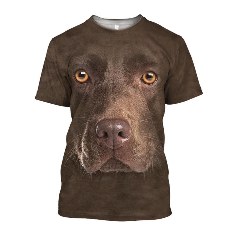 3D All Over Print Chocolate Labrador Face-Apparel-NTT-T-Shirt-S-Vibe Cosy™