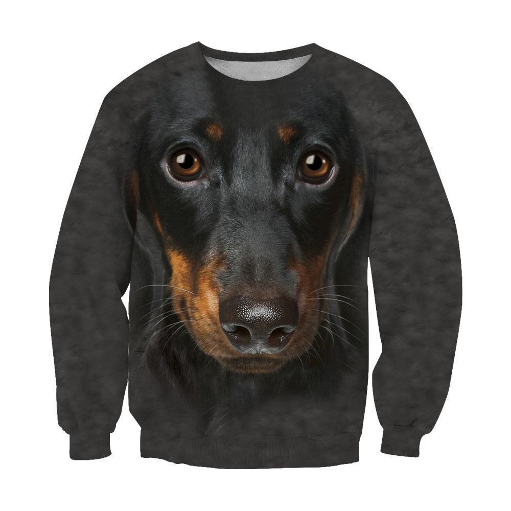 3D All Over Print Dachshund Face-Apparel-NTT-Sweatshirt-S-Vibe Cosy™