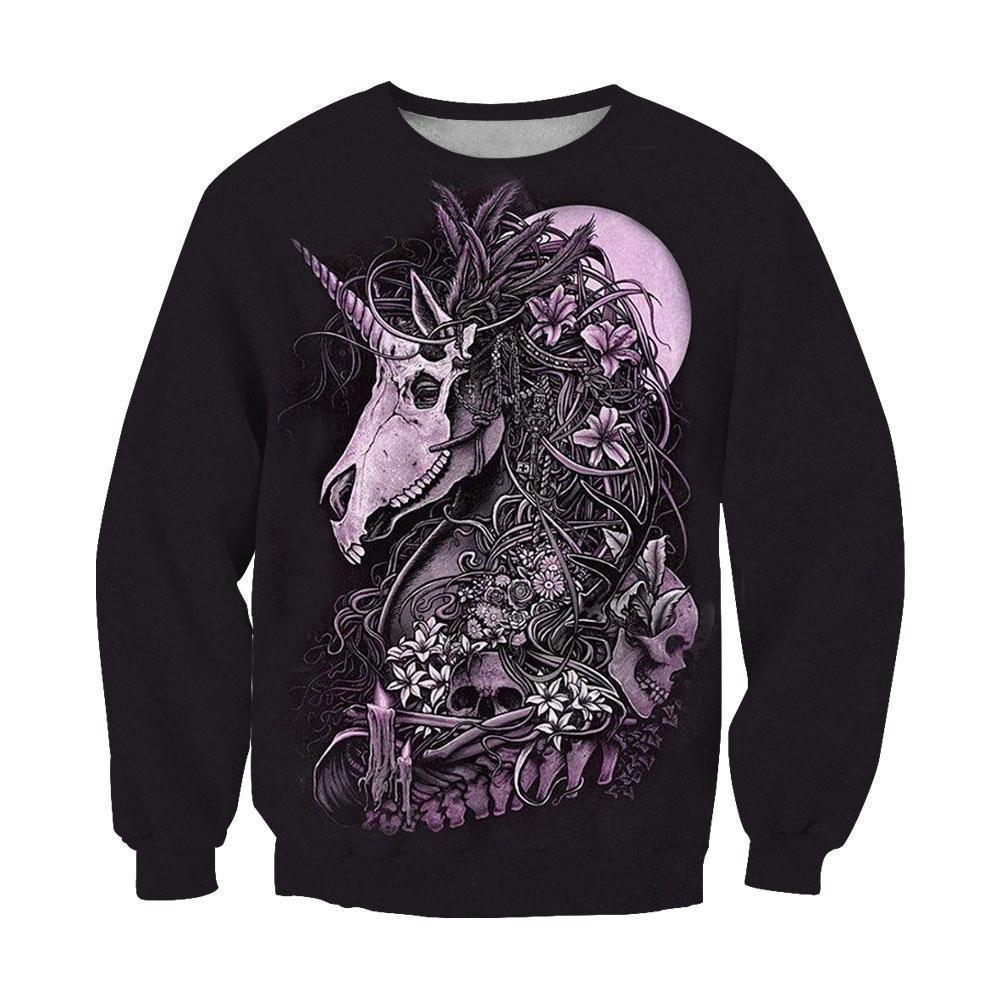 3D All Over Print Dark Unicorn-Apparel-NTT-Sweatshirt-S-Vibe Cosy™